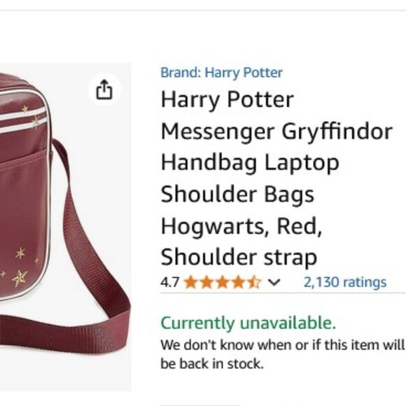 Harry Potter Hogwarts Crossbody Shoulder Messenger Bag Strap Laptop School - Picture 15 of 17